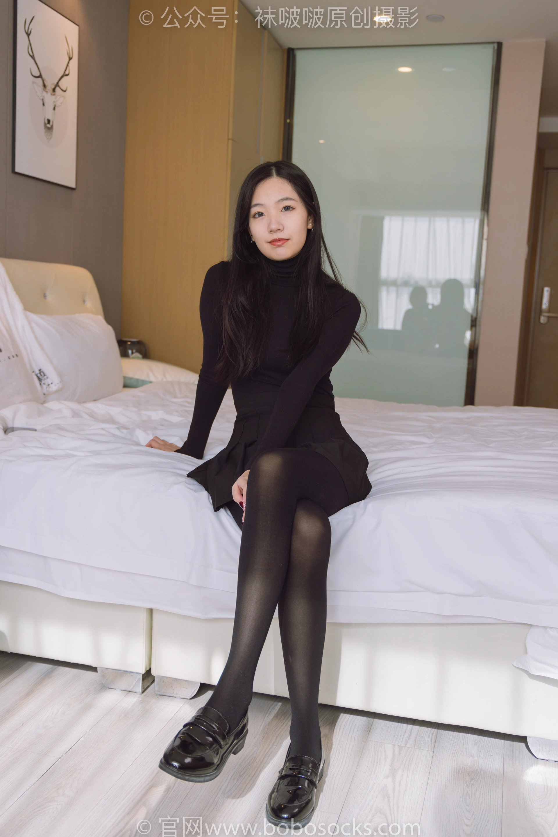 [BoBoSocks袜啵啵]NO.184 小甜豆-黑皮鞋、厚黑丝 0