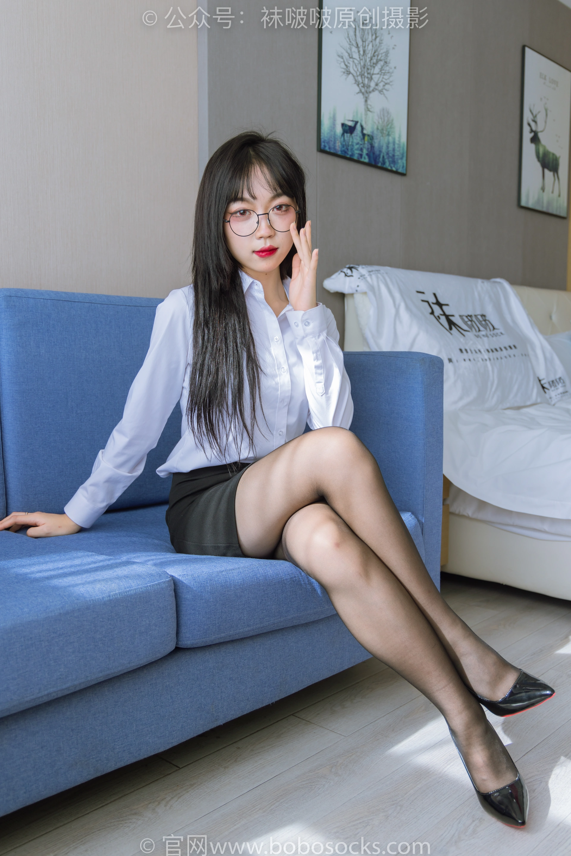 [BoBoSocks袜啵啵]NO.185 周周-ol制服、高跟鞋、黑丝（脚尖微加固款） 1