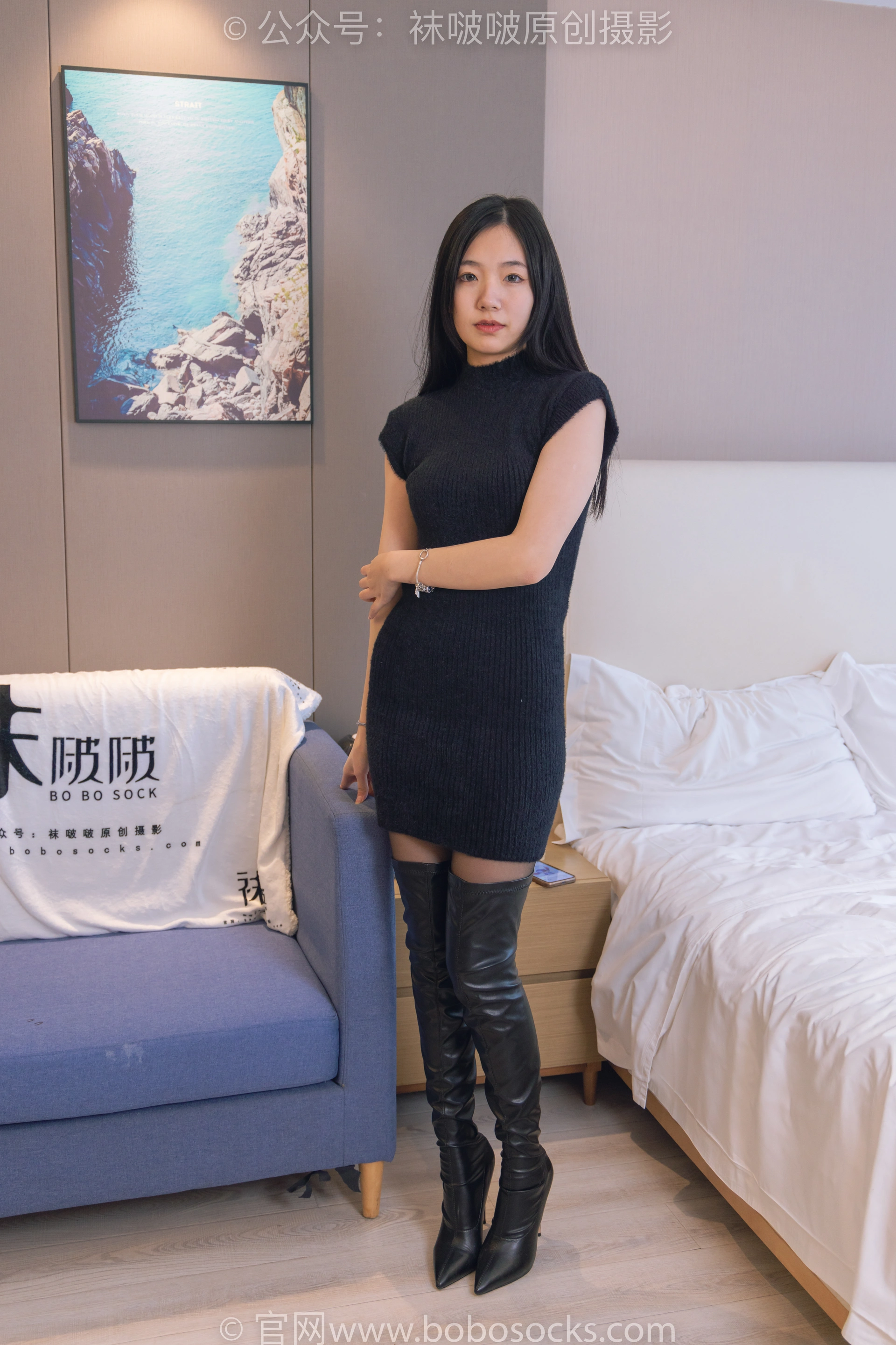 [BoBoSocks袜啵啵]NO.194 小甜豆-高跟长靴、凉鞋、黑丝（脚尖微加固款）、裸足、穿鞋踩黄油，香蕉剧情 0