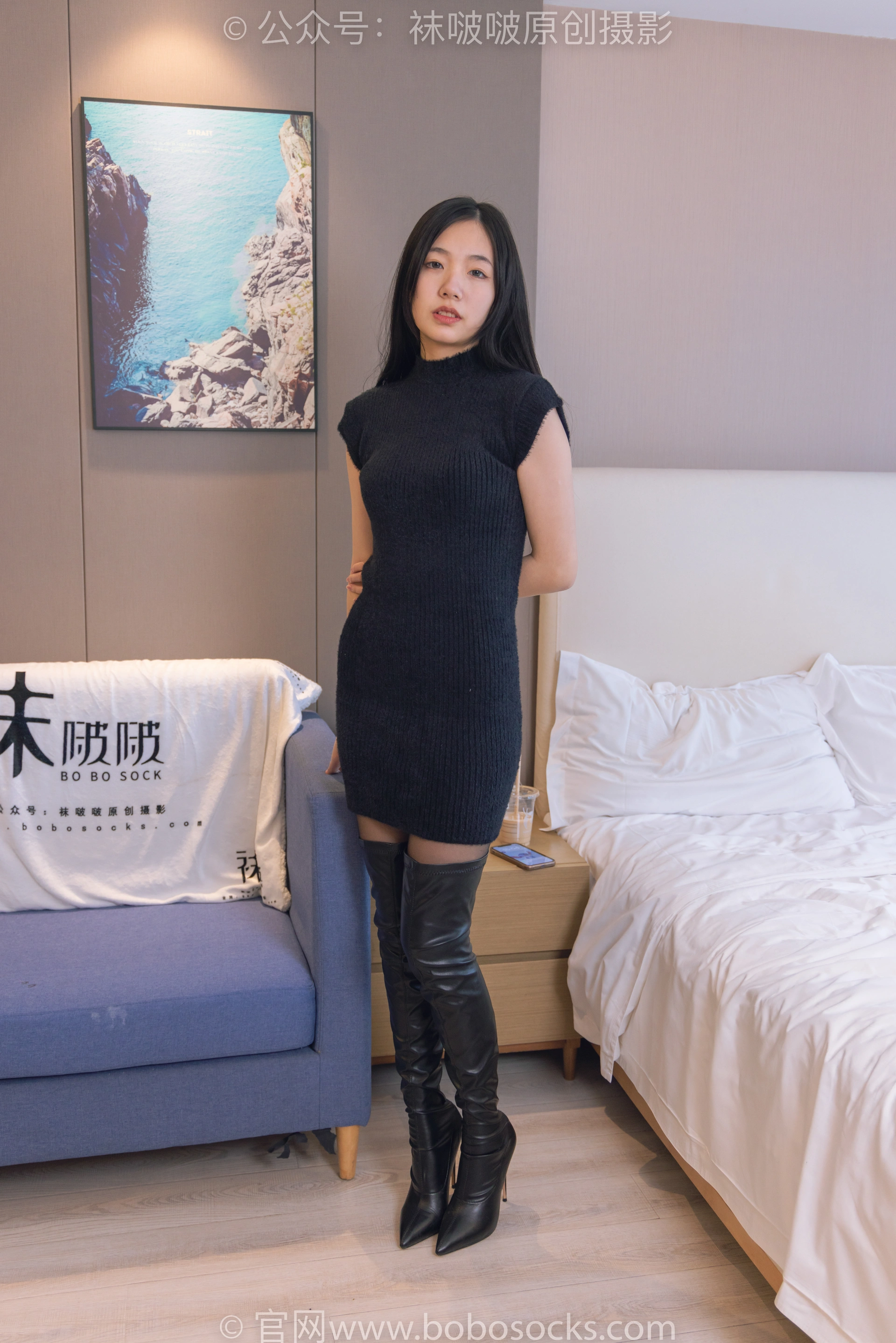 [BoBoSocks袜啵啵]NO.194 小甜豆-高跟长靴、凉鞋、黑丝（脚尖微加固款）、裸足、穿鞋踩黄油，香蕉剧情 1